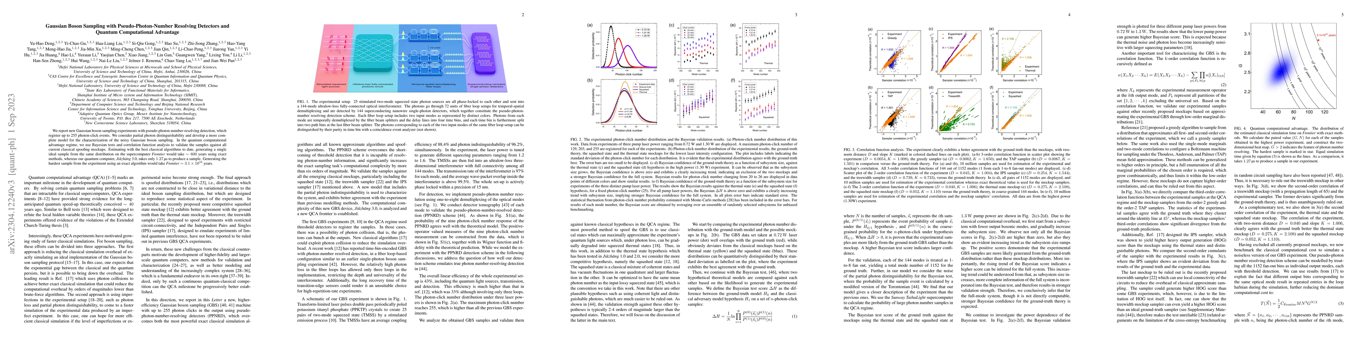 Thumbnail for Gaussian Boson Sampling with Pseudo-Photon-Number Resolving Detectors
  and Quantum Computational Advantage