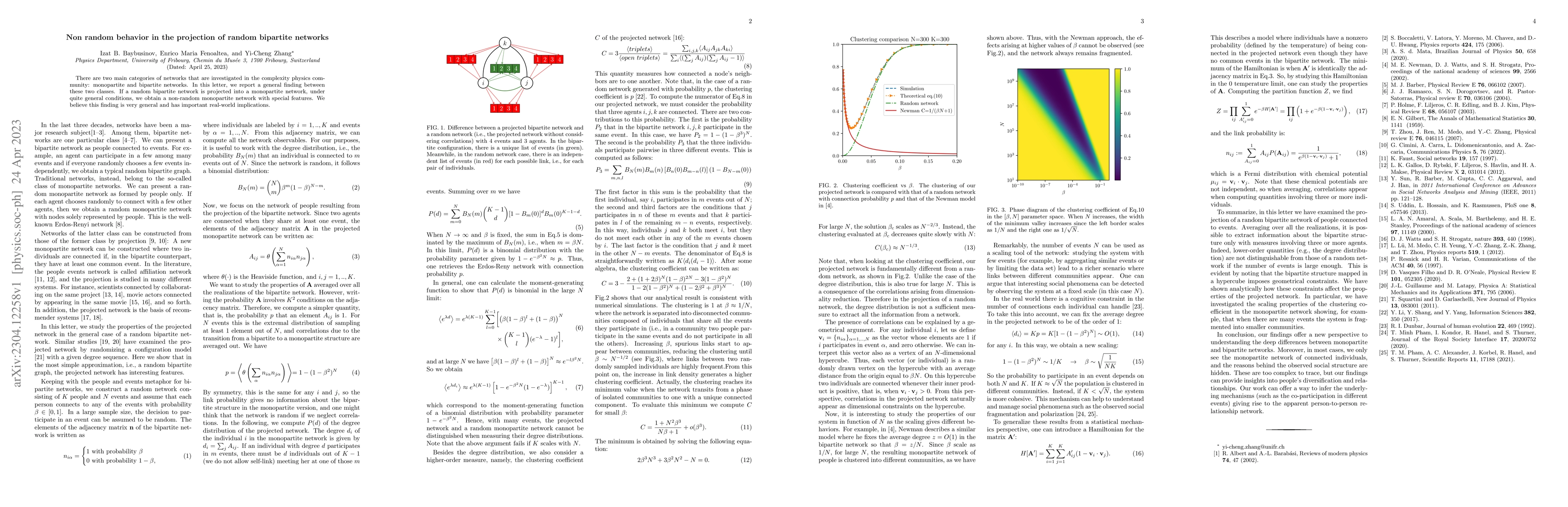Thumbnail for Nonrandom behavior in the Projection of Random bipartite networks