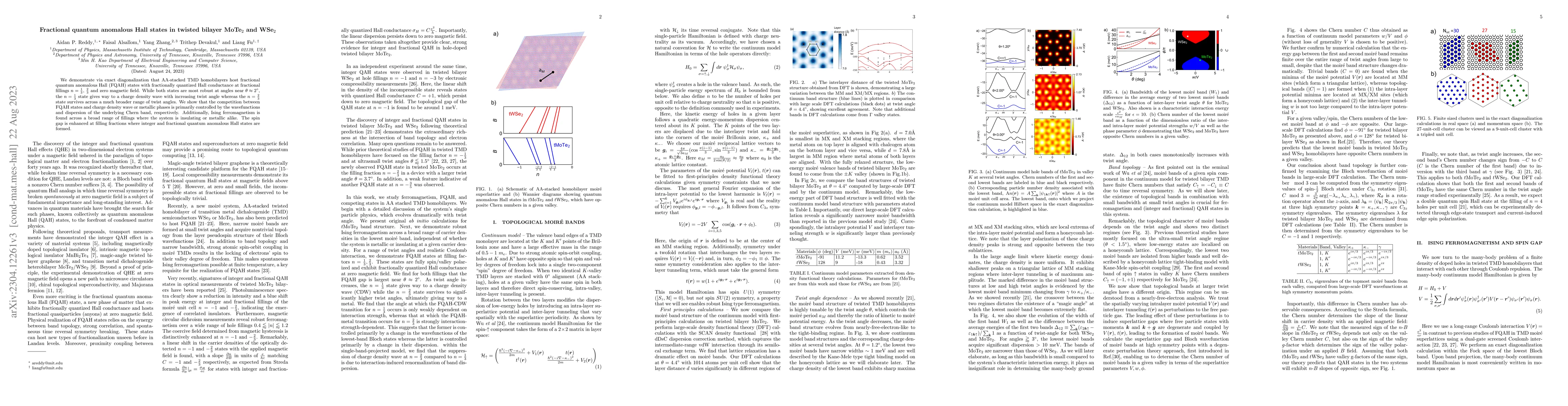 Thumbnail for Fractional quantum anomalous Hall states in twisted bilayer MoTe$_2$ and
  WSe$_2$