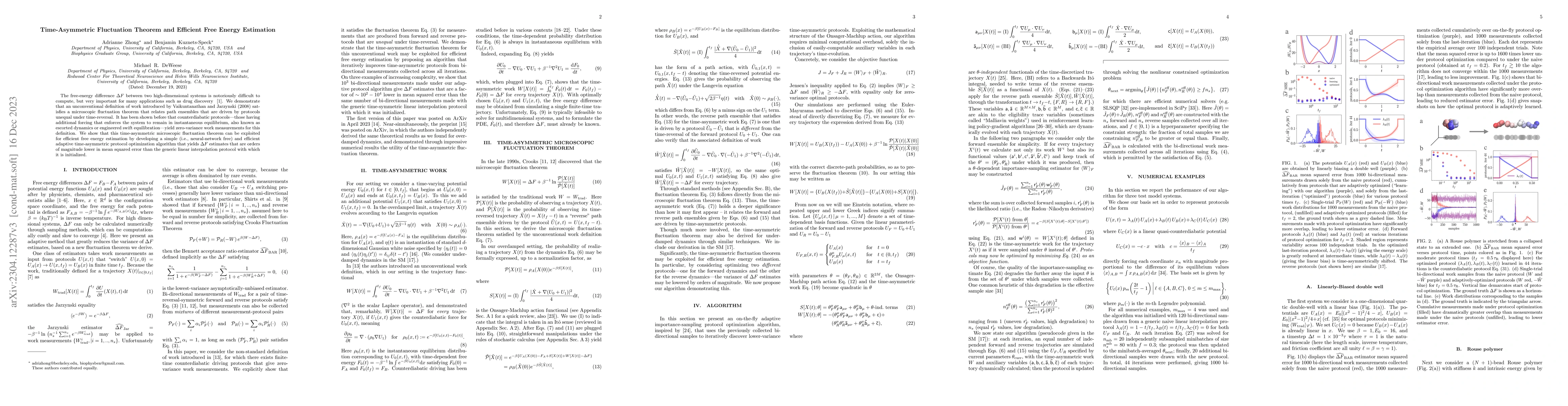 Thumbnail for Time-Asymmetric Fluctuation Theorem and Efficient Free Energy Estimation