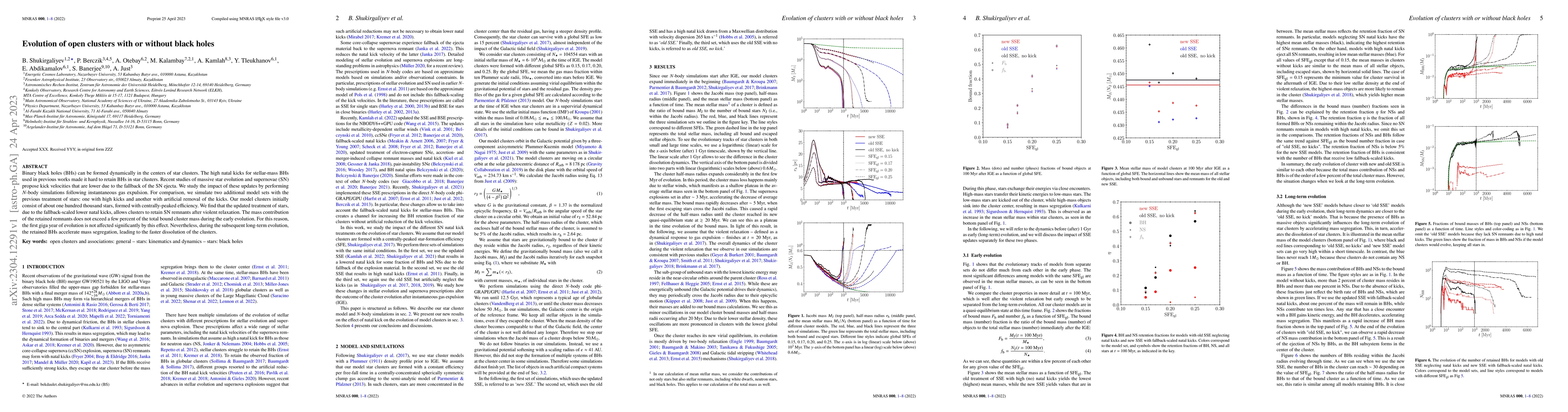 Thumbnail for Evolution of open clusters with or without black holes