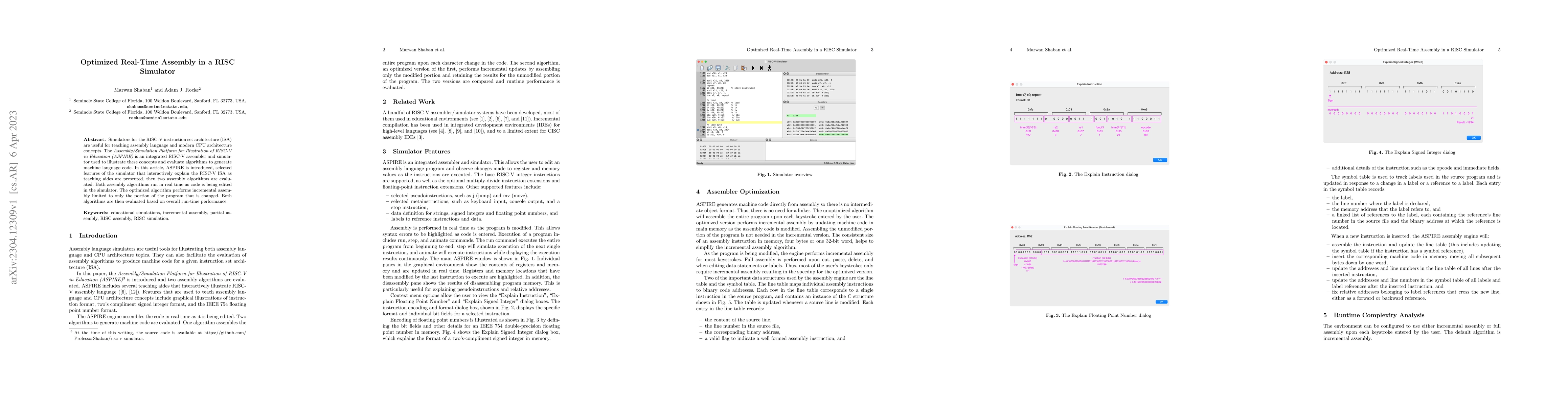Thumbnail for Optimized Real-Time Assembly in a RISC Simulator