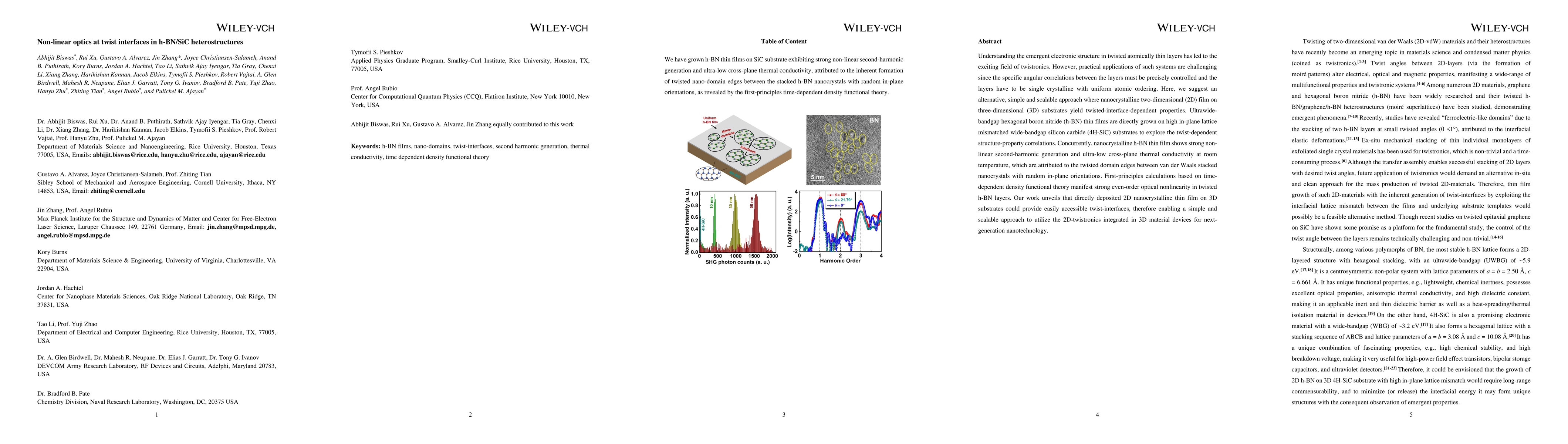 Thumbnail for Non-linear optics at twist interfaces in h-BN/SiC heterostructures