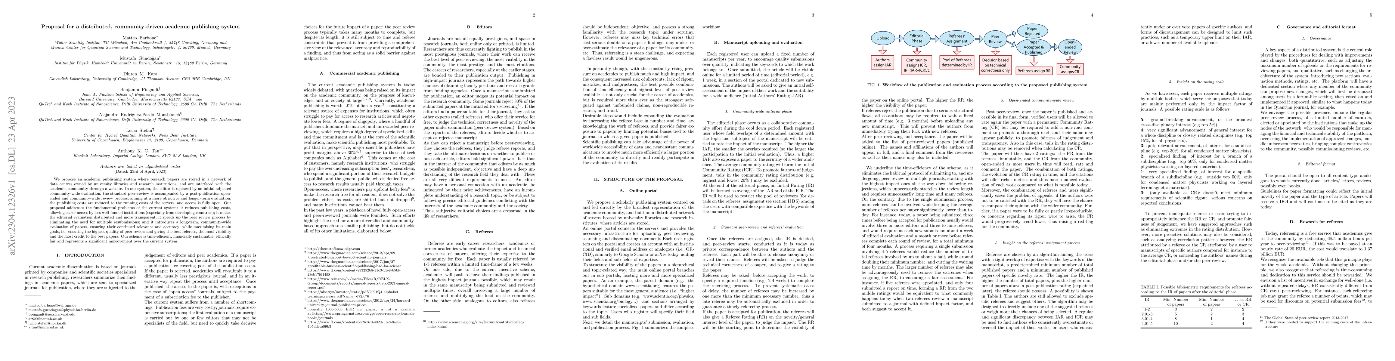 Thumbnail for Proposal for a distributed, community-driven academic publishing system