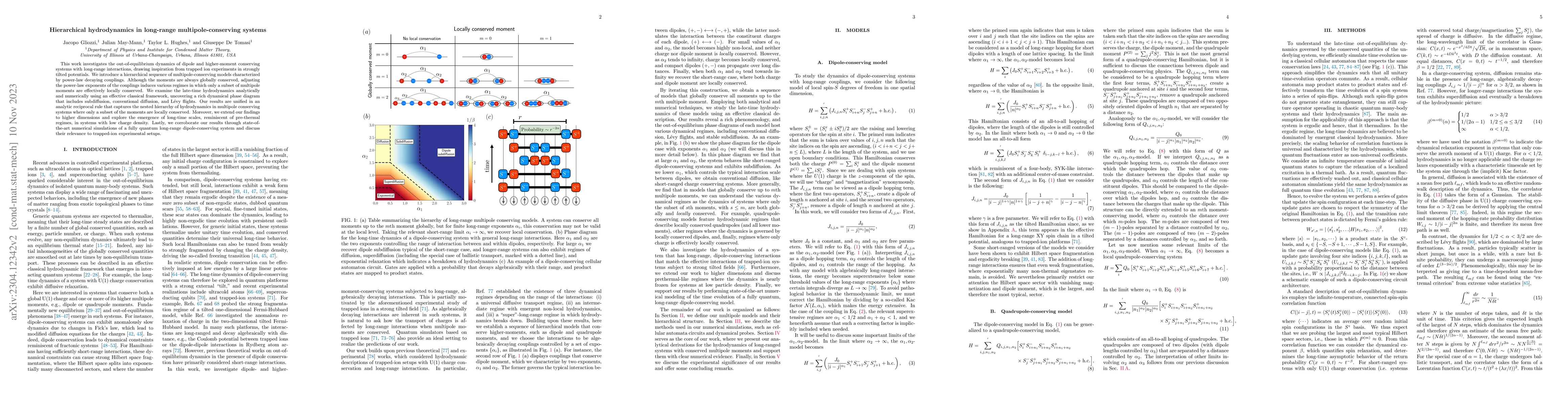 Thumbnail for Hierarchical hydrodynamics in long-range multipole-conserving systems