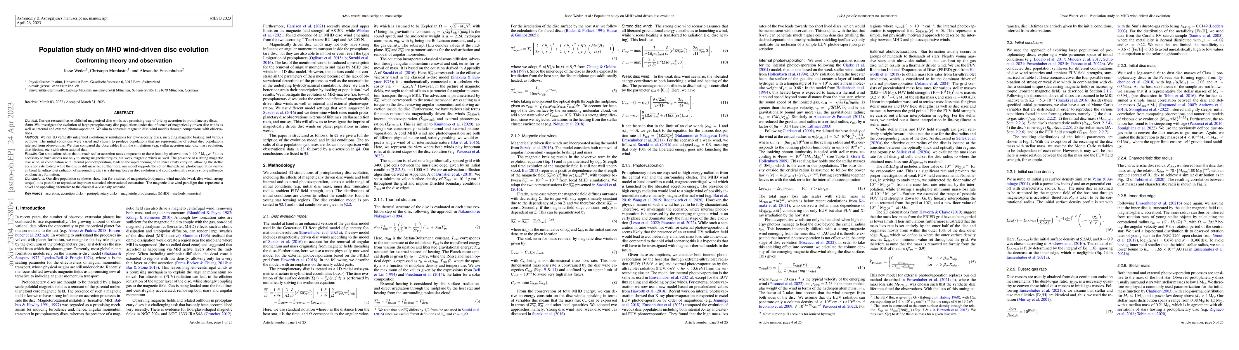 Thumbnail for Population study on MHD wind-driven disc evolution -- Confronting theory
  and observation