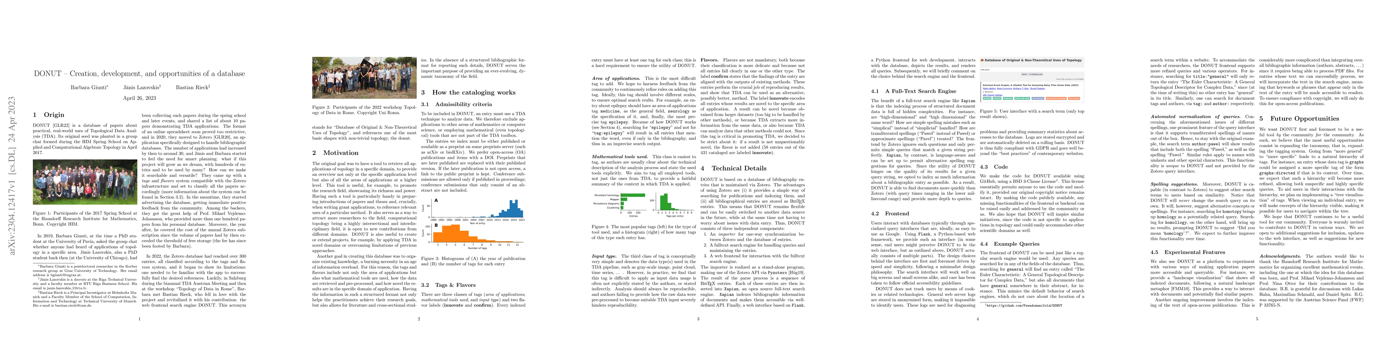 Thumbnail for DONUT -- Creation, Development, and Opportunities of a Database