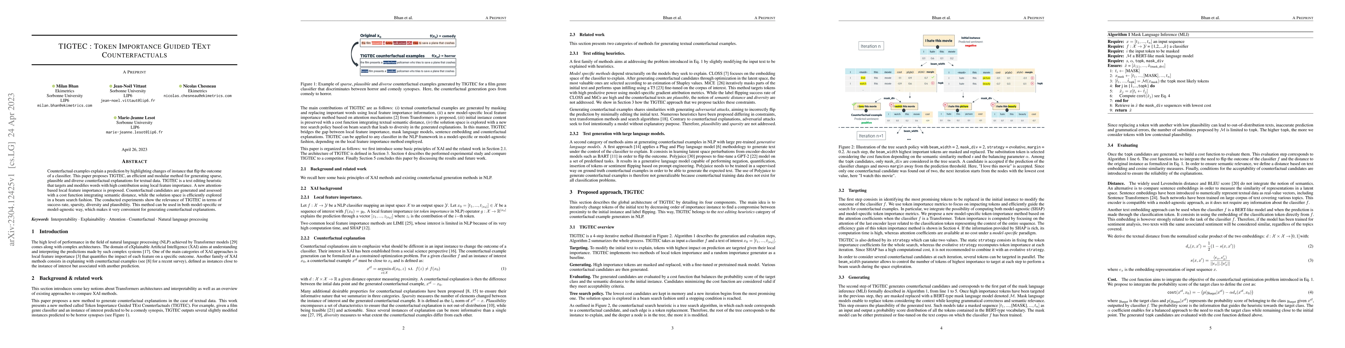 Thumbnail for TIGTEC : Token Importance Guided TExt Counterfactuals