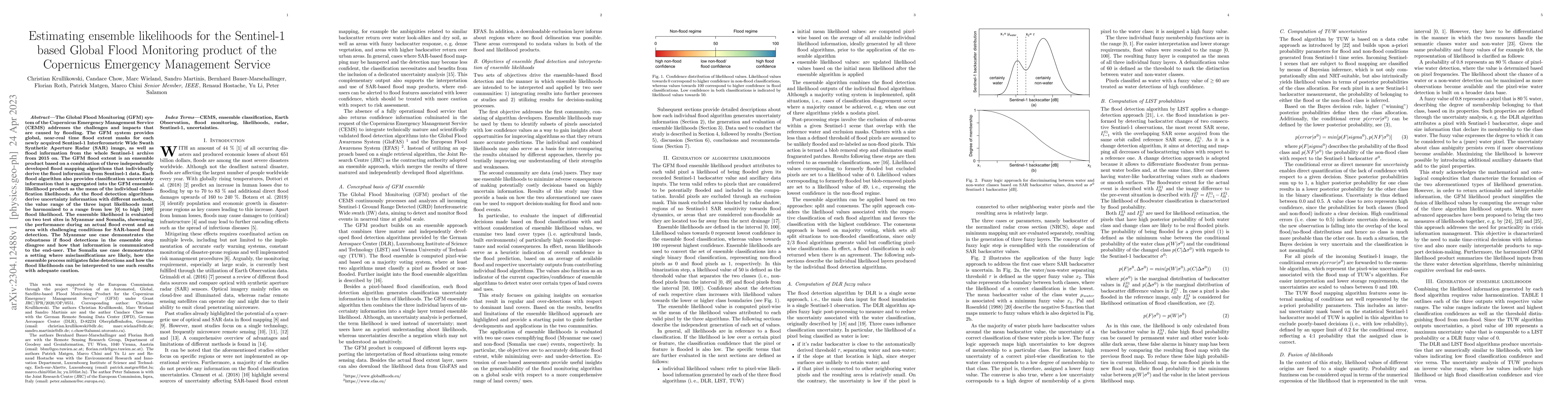 Thumbnail for Estimating ensemble likelihoods for the Sentinel-1 based Global Flood
  Monitoring product of the Copernicus Emergency Management Service