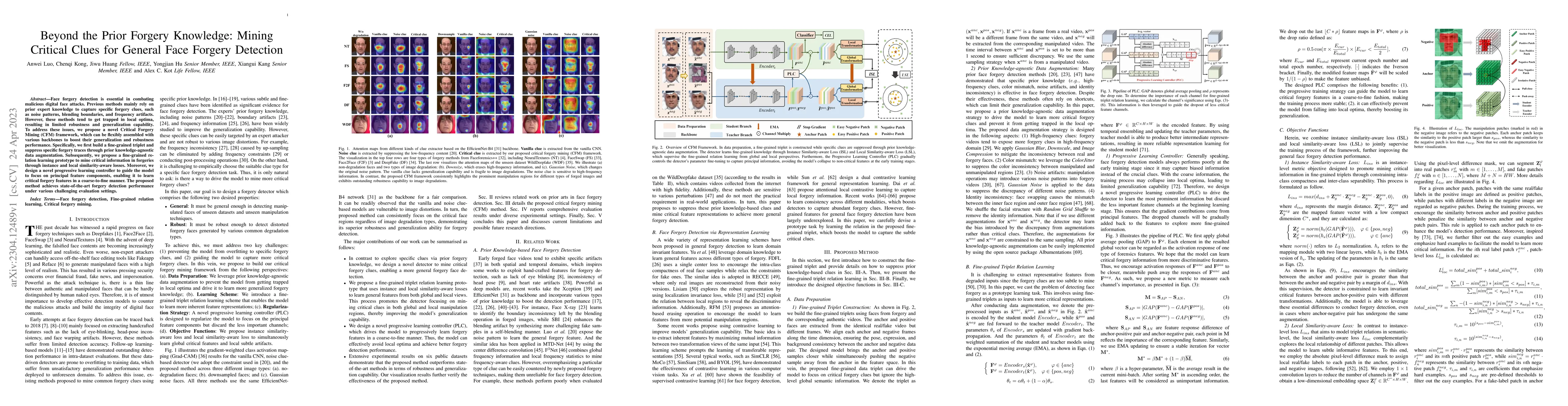 Thumbnail for Beyond the Prior Forgery Knowledge: Mining Critical Clues for General
  Face Forgery Detection