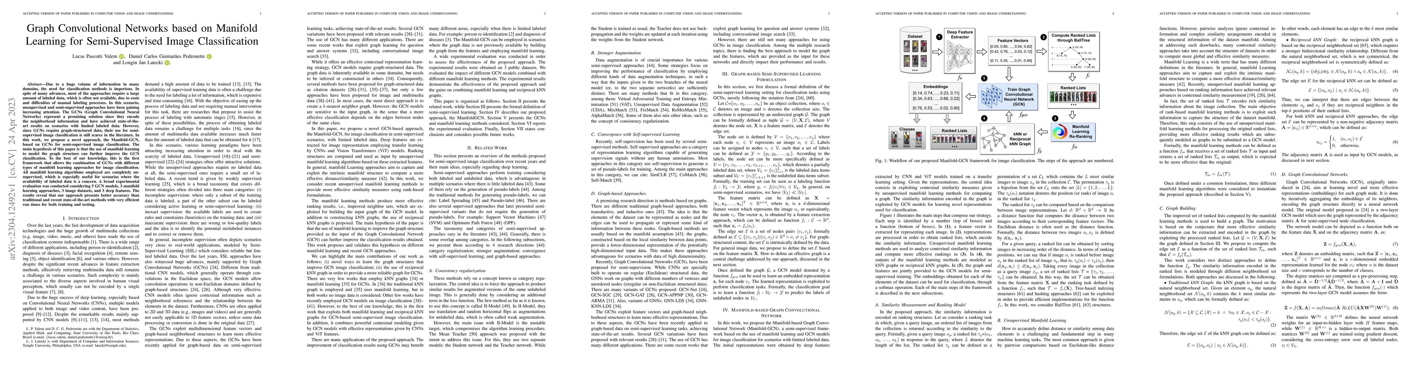 Thumbnail for Graph Convolutional Networks based on Manifold Learning for
  Semi-Supervised Image Classification
