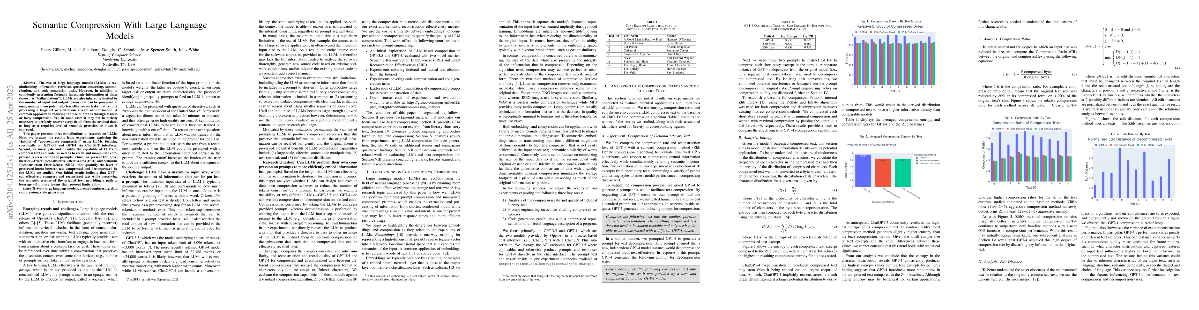 Thumbnail for Semantic Compression With Large Language Models