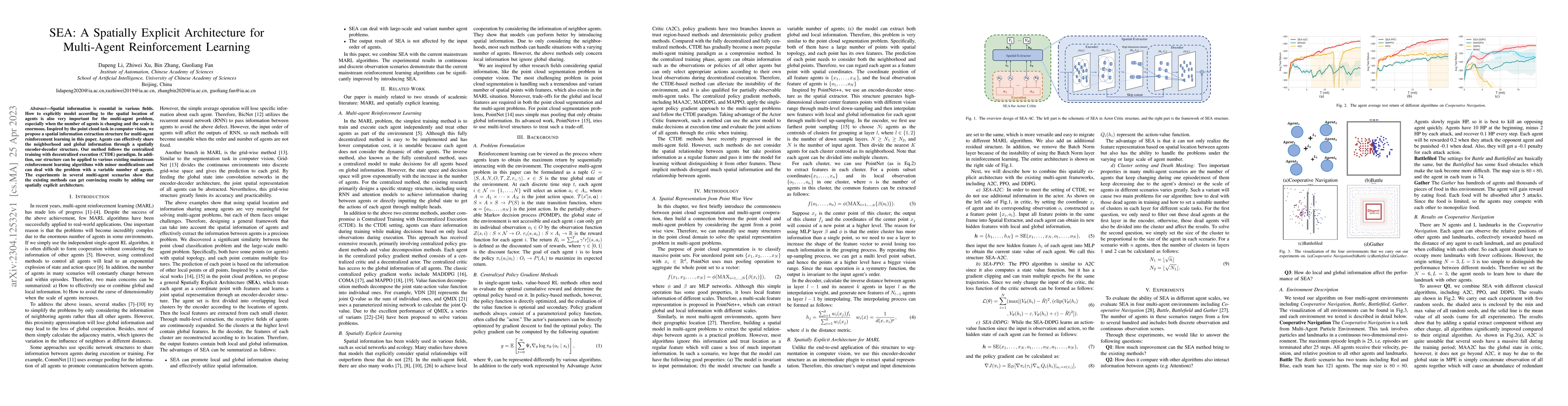 Thumbnail for SEA: A Spatially Explicit Architecture for Multi-Agent Reinforcement
  Learning