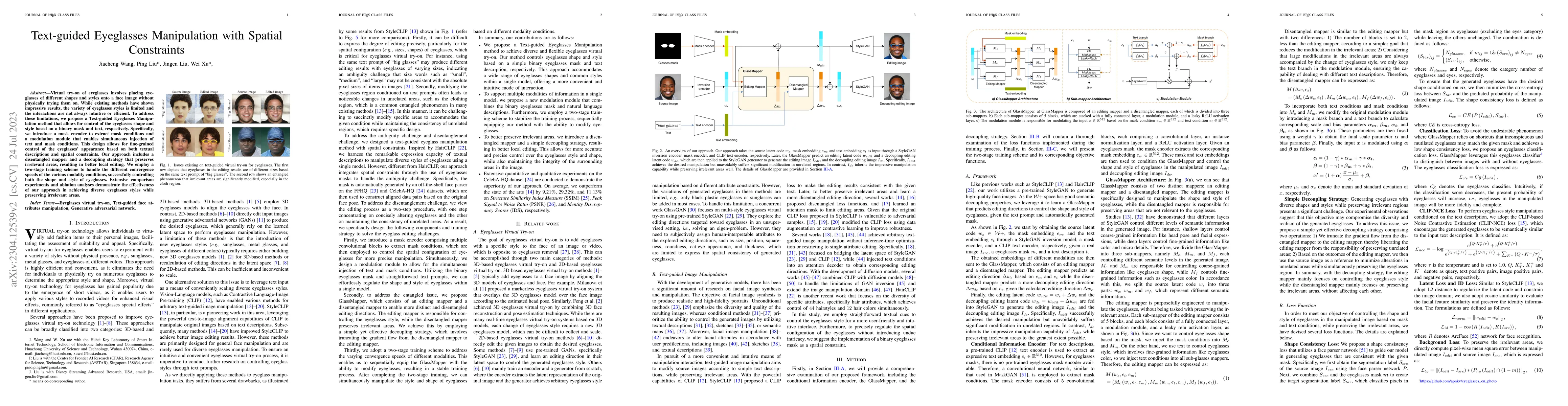 Thumbnail for Text-guided Eyeglasses Manipulation with Spatial Constraints