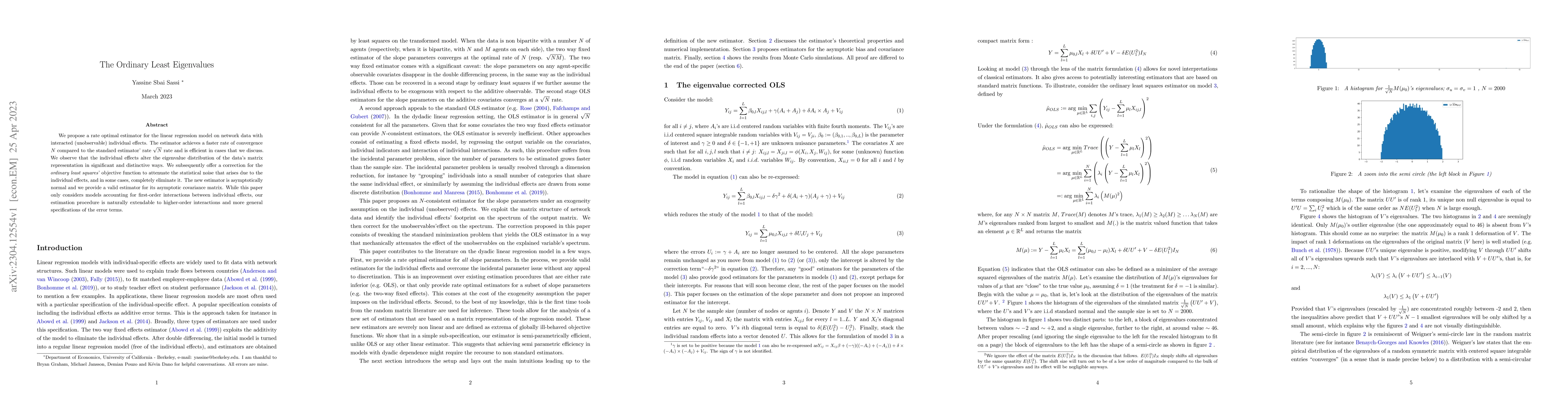 Thumbnail for The Ordinary Least Eigenvalues Estimator