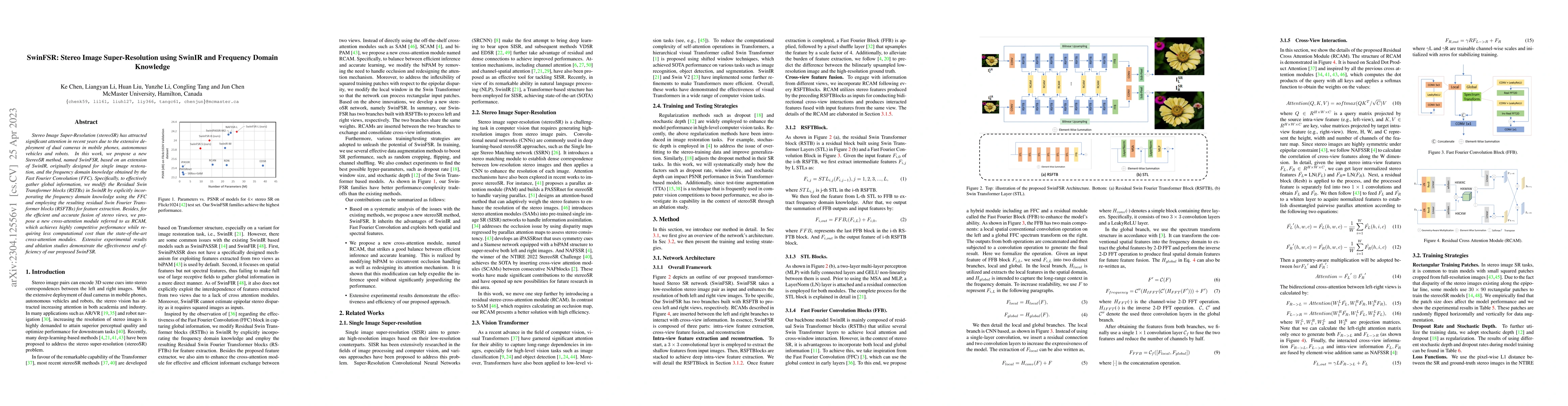 Thumbnail for SwinFSR: Stereo Image Super-Resolution using SwinIR and Frequency Domain
  Knowledge