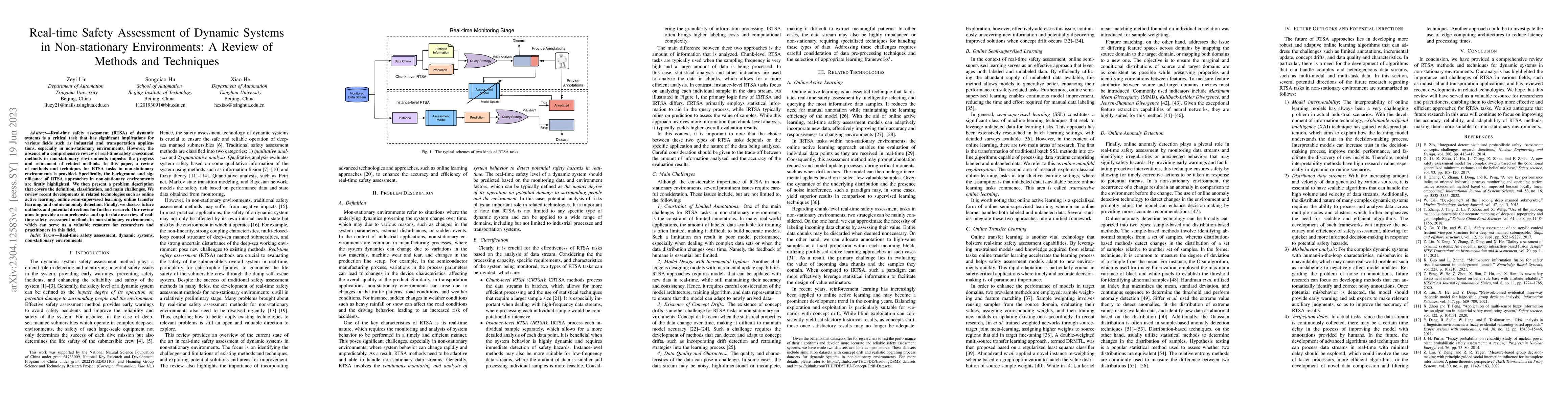 Thumbnail for Real-time Safety Assessment of Dynamic Systems in Non-stationary
  Environments: A Review of Methods and Techniques