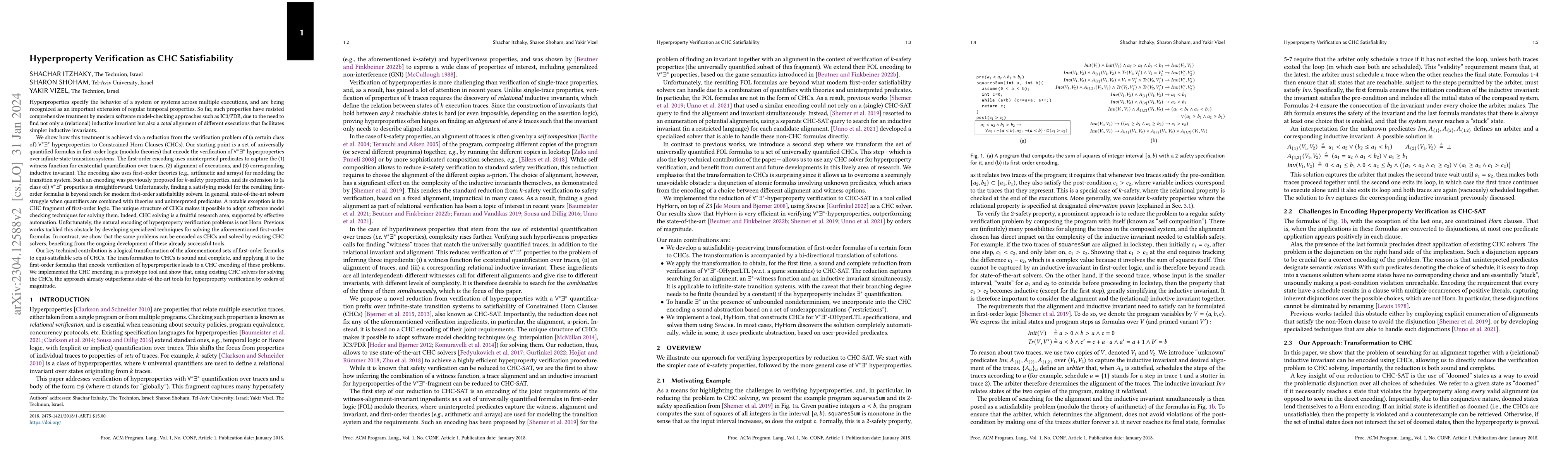 Thumbnail for Hyperproperty Verification as CHC Satisfiability