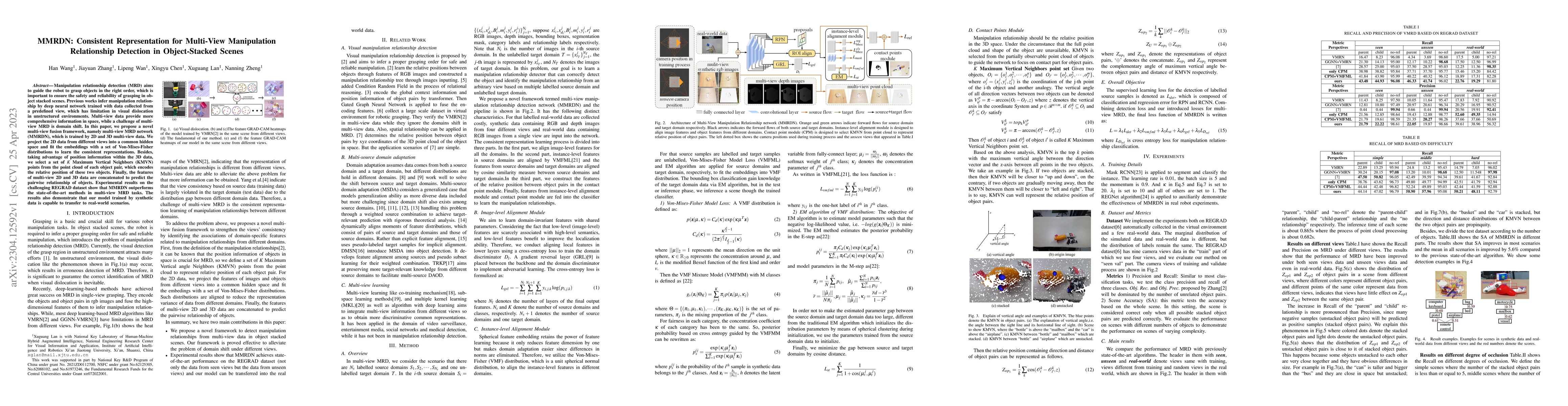 Thumbnail for MMRDN: Consistent Representation for Multi-View Manipulation
  Relationship Detection in Object-Stacked Scenes