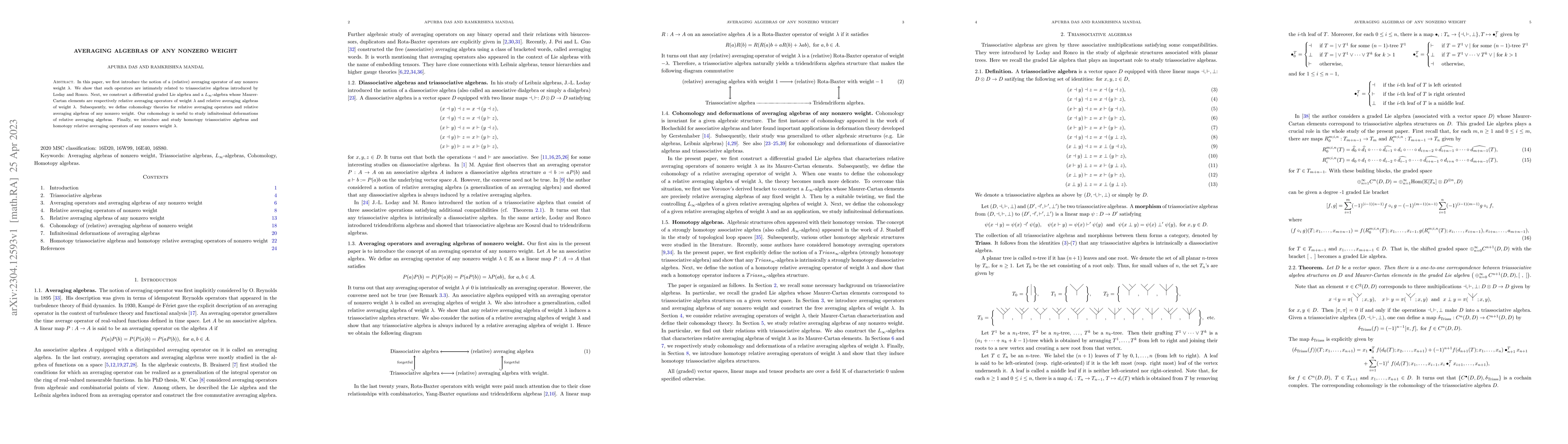Thumbnail for Averaging algebras of any nonzero weight