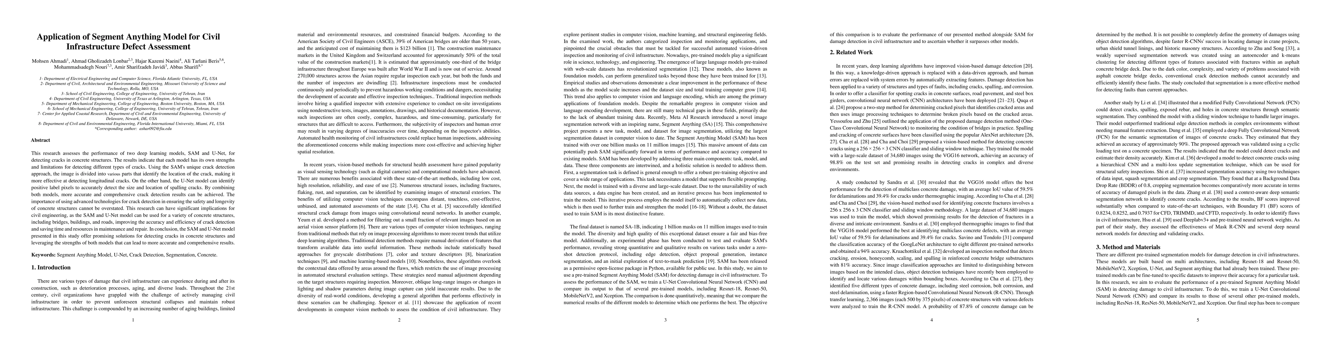 Thumbnail for Application of Segment Anything Model for Civil Infrastructure Defect
  Assessment