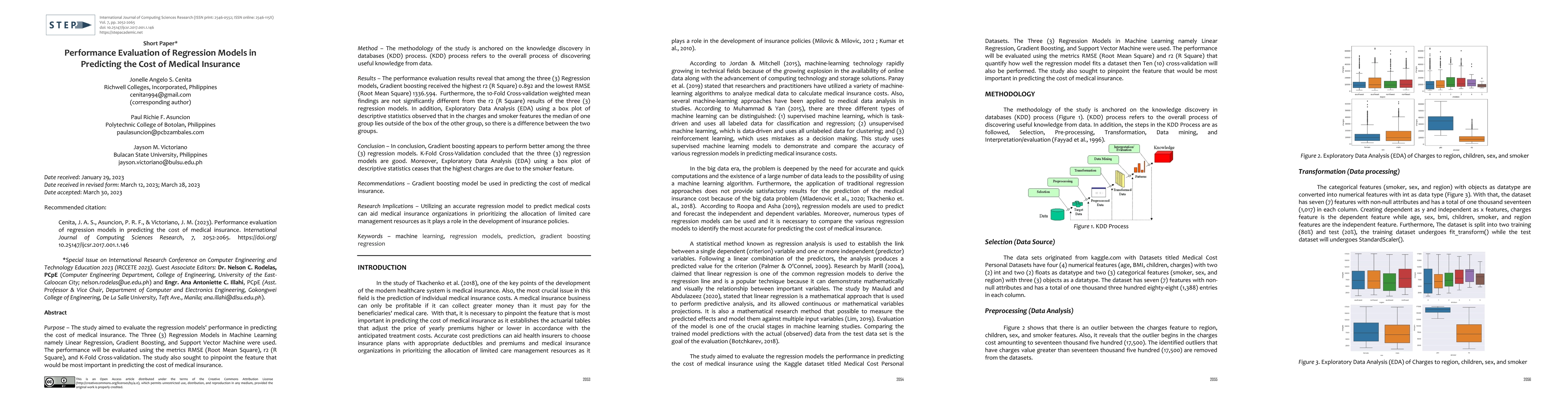 Thumbnail for Performance Evaluation of Regression Models in Predicting the Cost of
  Medical Insurance