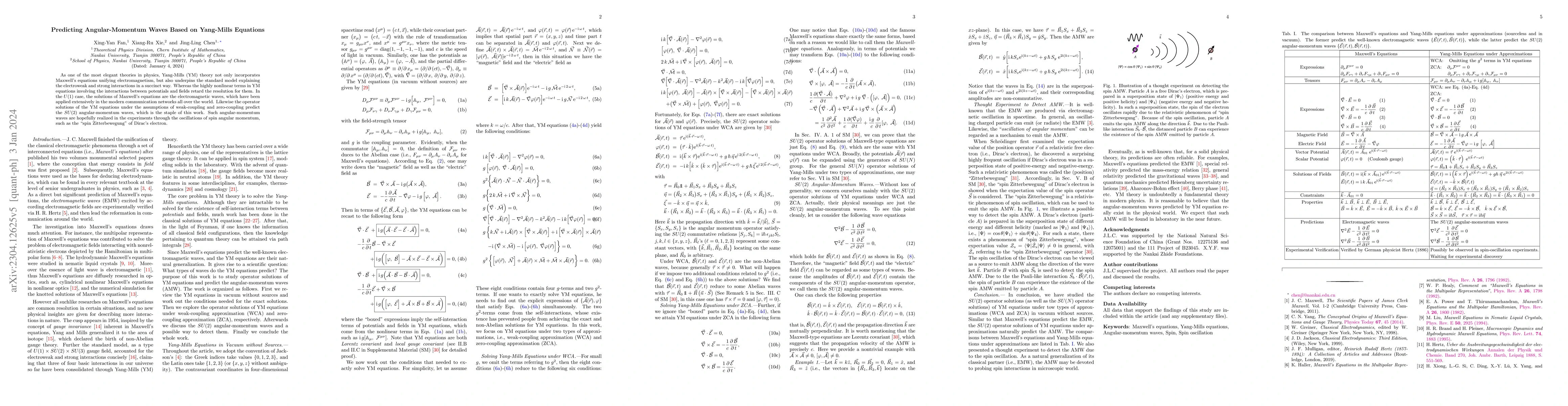 Thumbnail for Predicting Angular-Momentum Waves Based on Yang-Mills Equations
