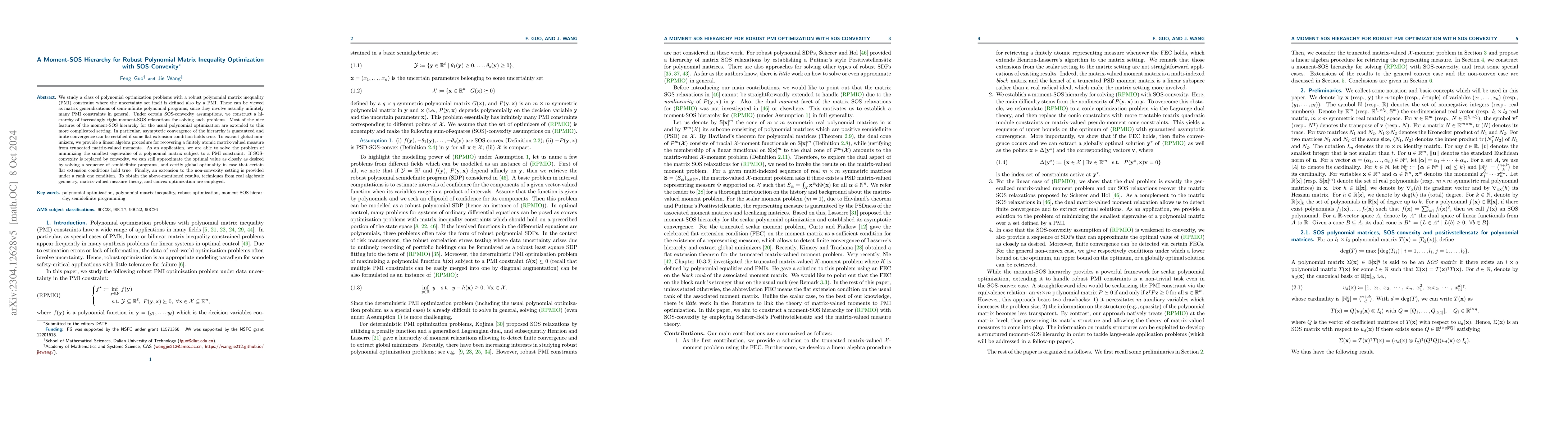 Thumbnail for A Moment-SOS Hierarchy for Robust Polynomial Matrix Inequality
  Optimization with SOS-Convexity