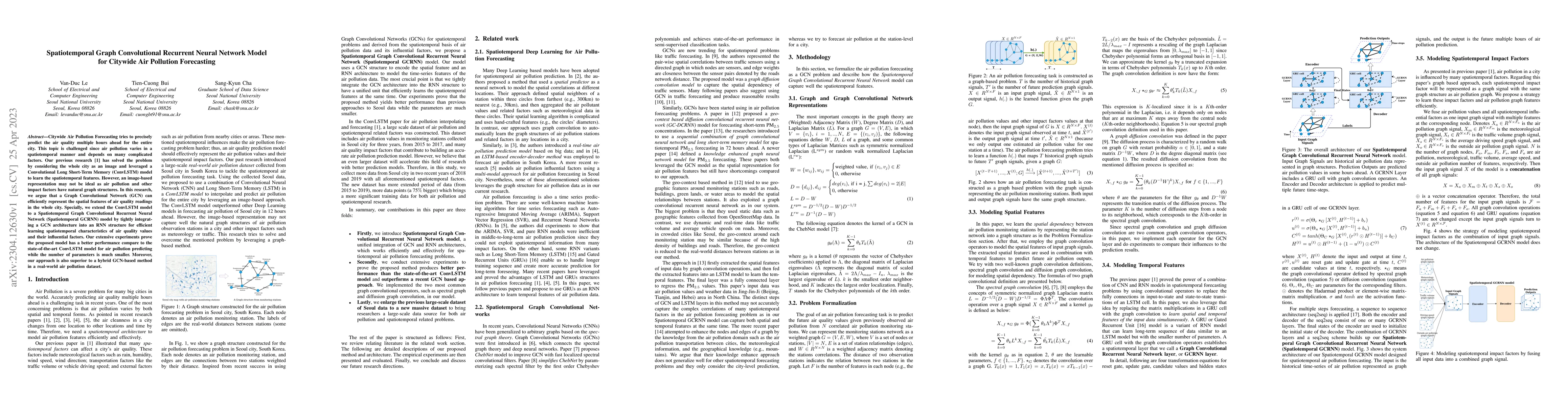 Thumbnail for Spatiotemporal Graph Convolutional Recurrent Neural Network Model for
  Citywide Air Pollution Forecasting