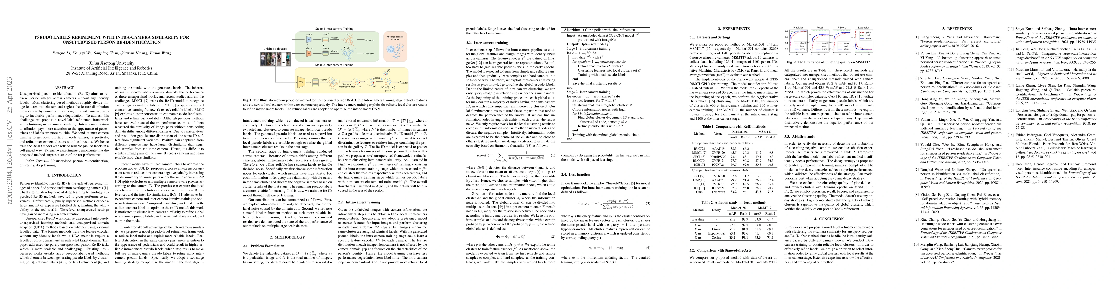 Thumbnail for Pseudo Labels Refinement with Intra-camera Similarity for Unsupervised
  Person Re-identification