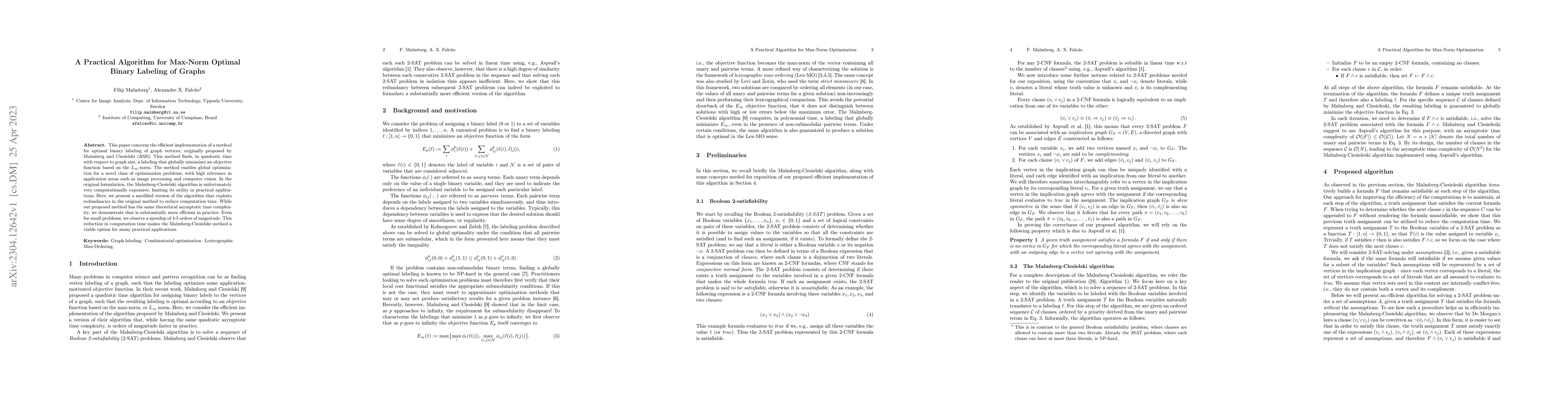 Thumbnail for A Practical Algorithm for Max-Norm Optimal Binary Labeling of Graphs