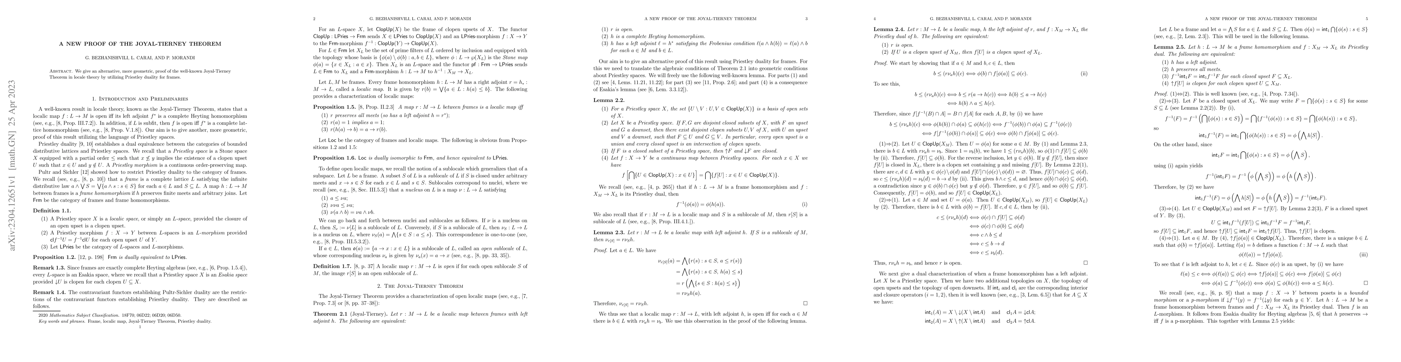 Thumbnail for A New Proof of the Joyal-Tierney Theorem