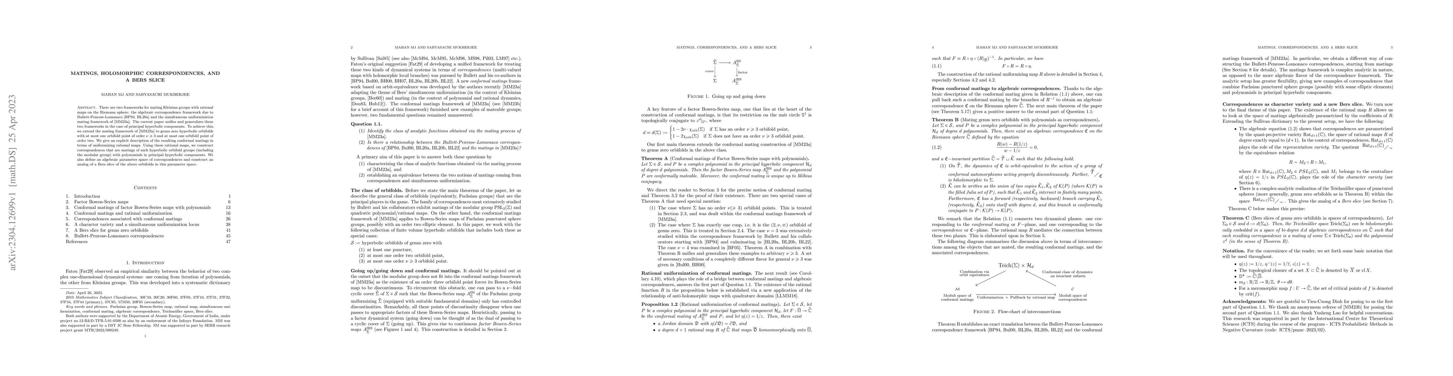 Thumbnail for Matings, holomorphic correspondences, and a Bers slice