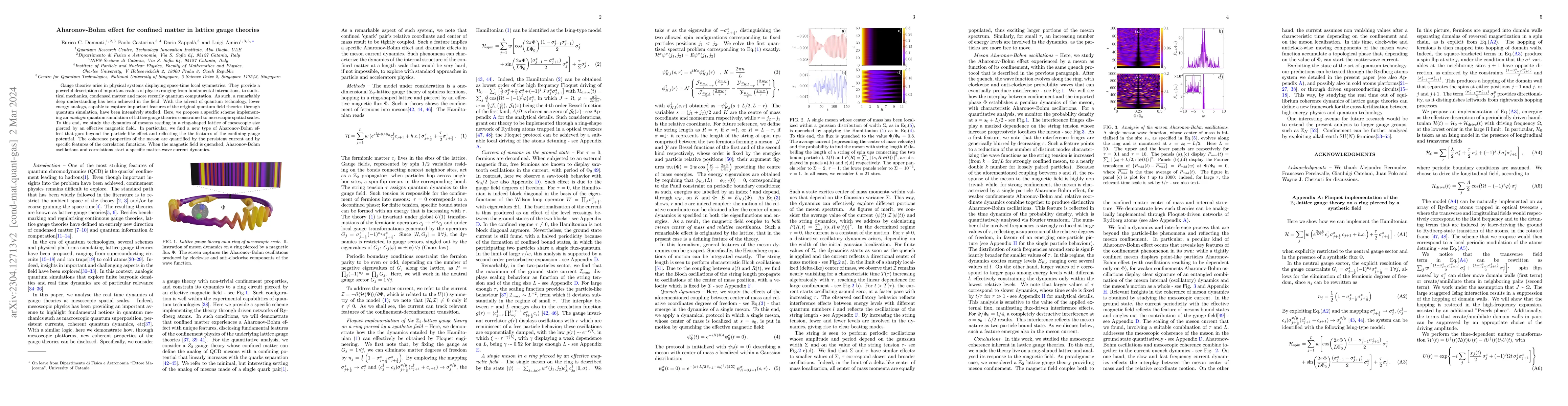 Thumbnail for Aharonov-Bohm effect for confined matter in lattice gauge theories