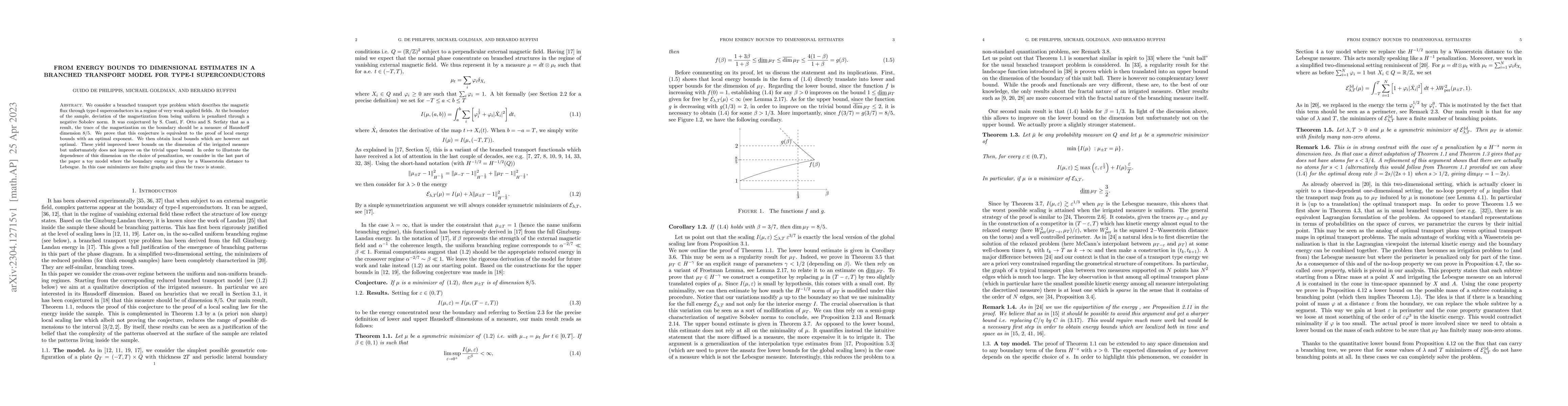 Thumbnail for From energy bounds to dimensional estimates in a branched transport
  model for type-I superconductors