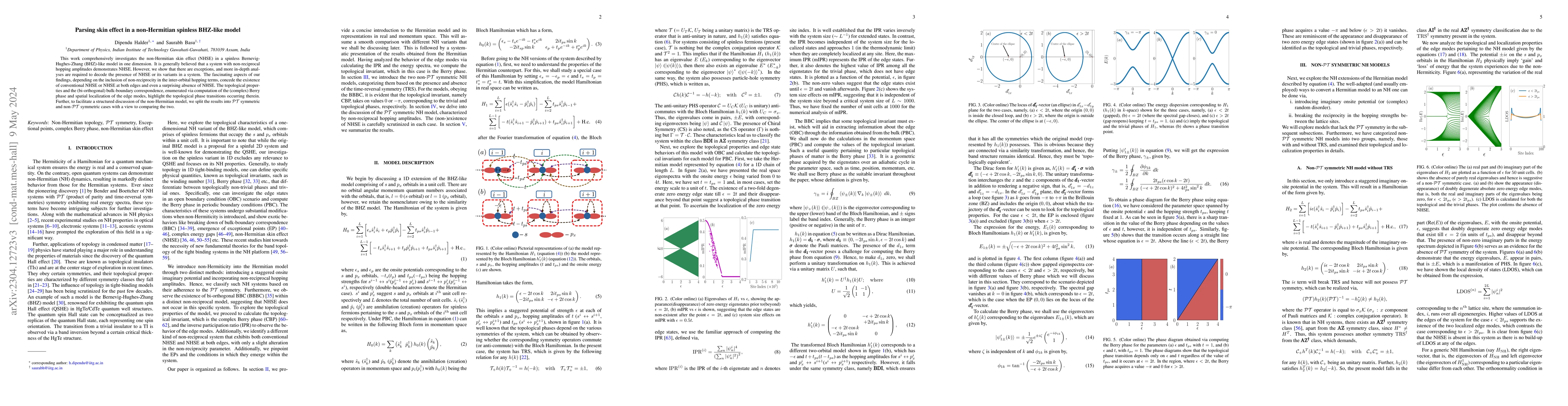 Thumbnail for Parsing skin effect in a non-Hermitian spinless BHZ-like model