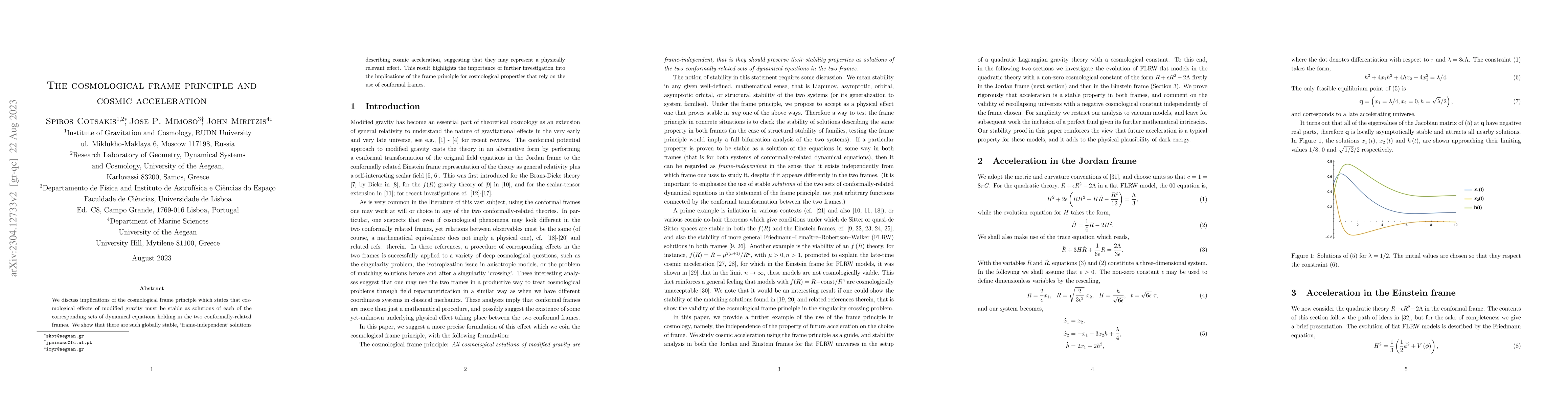 Thumbnail for The cosmological frame principle and cosmic acceleration