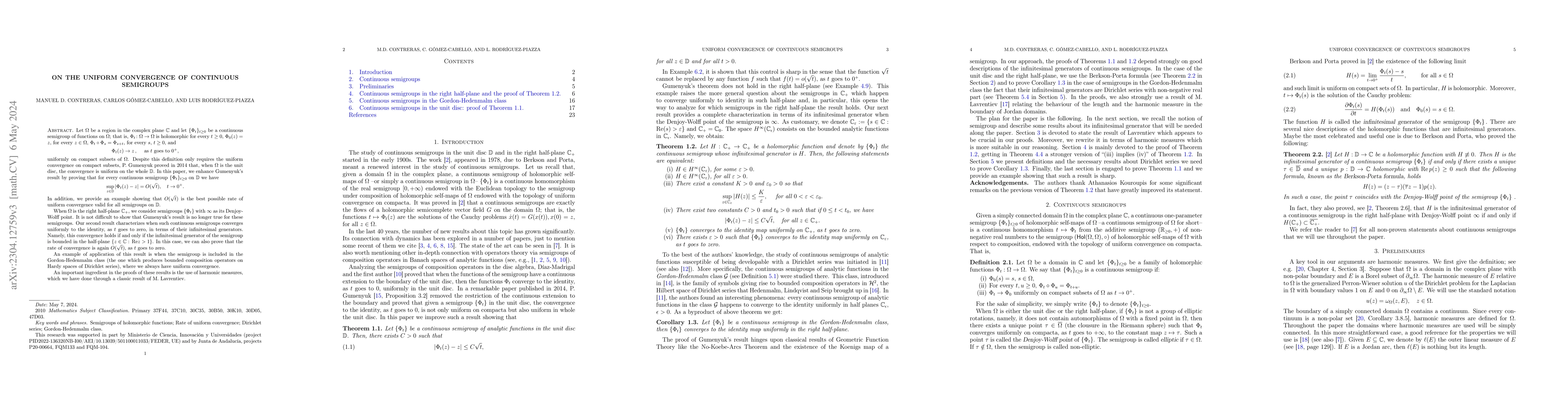 Thumbnail for On the uniform convergence of continuous semigroups