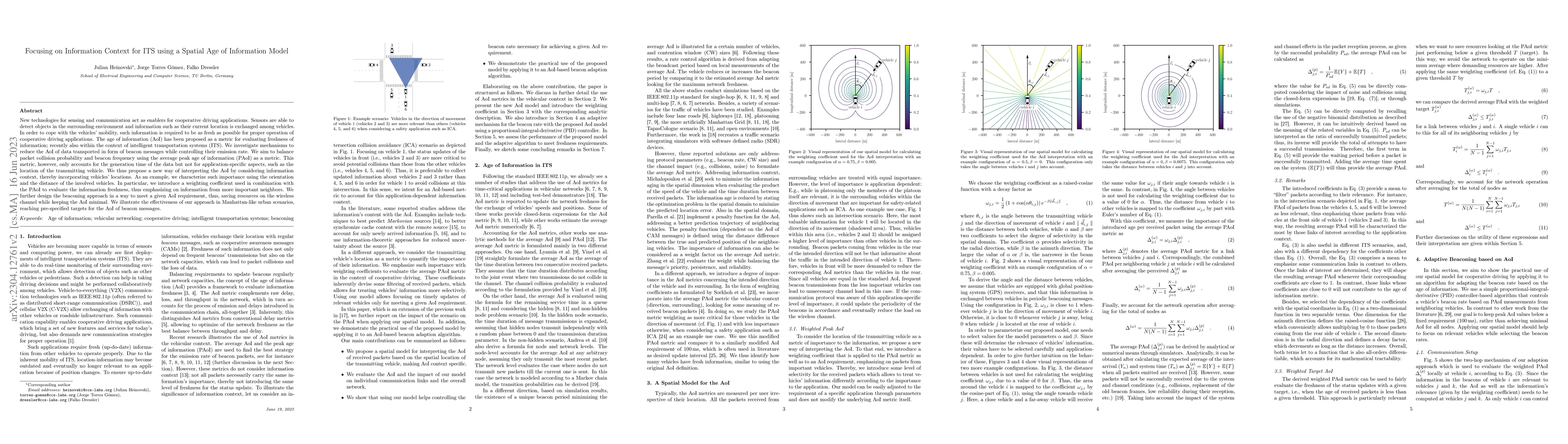 Thumbnail for Focusing on Information Context for ITS using a Spatial Age of
  Information Model