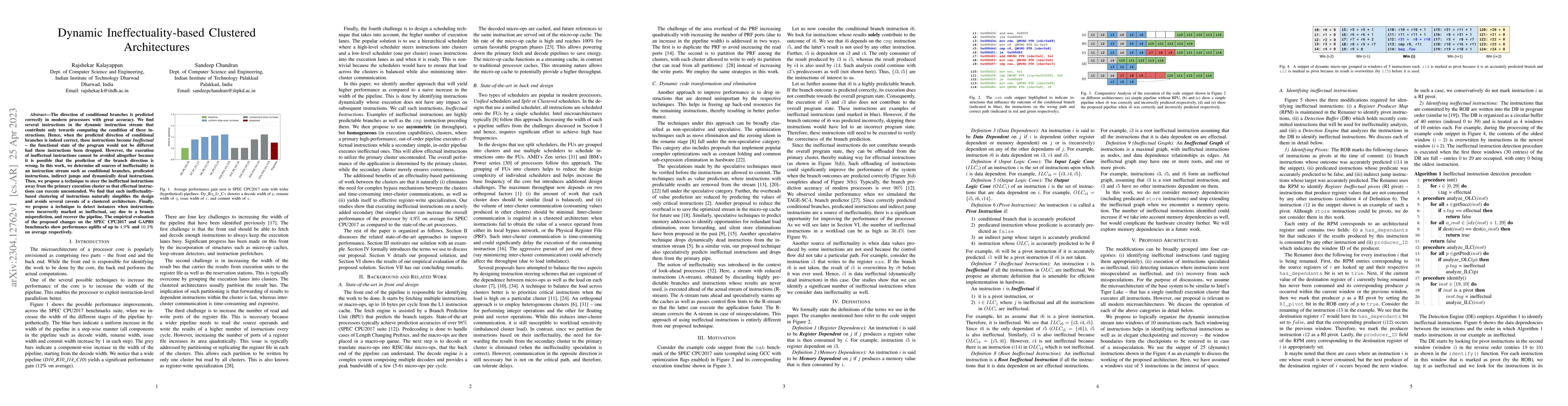 Thumbnail for Dynamic Ineffectuality-based Clustered Architectures