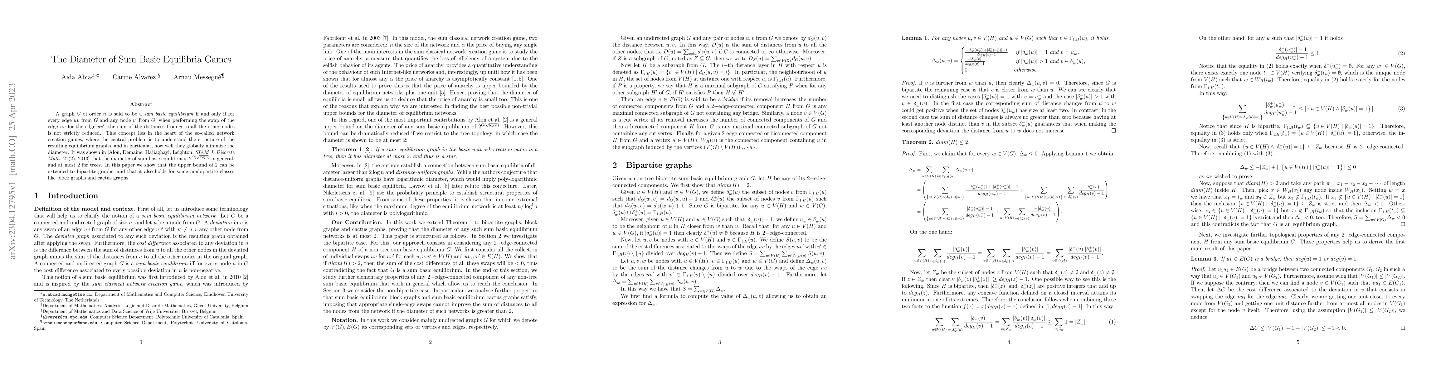 Thumbnail for The Diameter of Sum Basic Equilibria Games