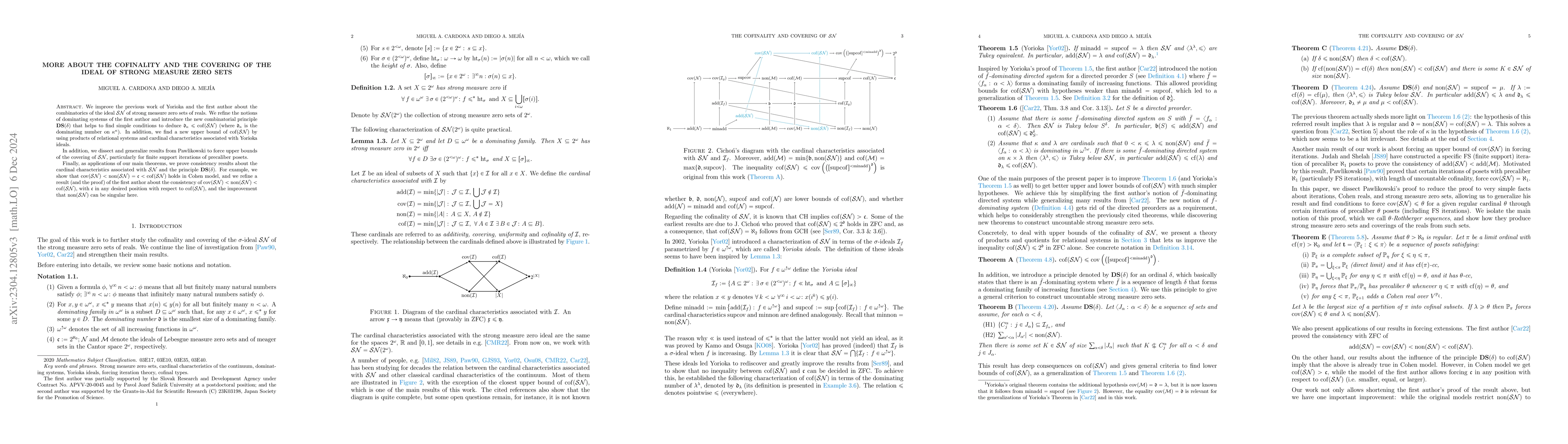 Thumbnail for More about the cofinality and the covering of the ideal of strong
  measure zero sets