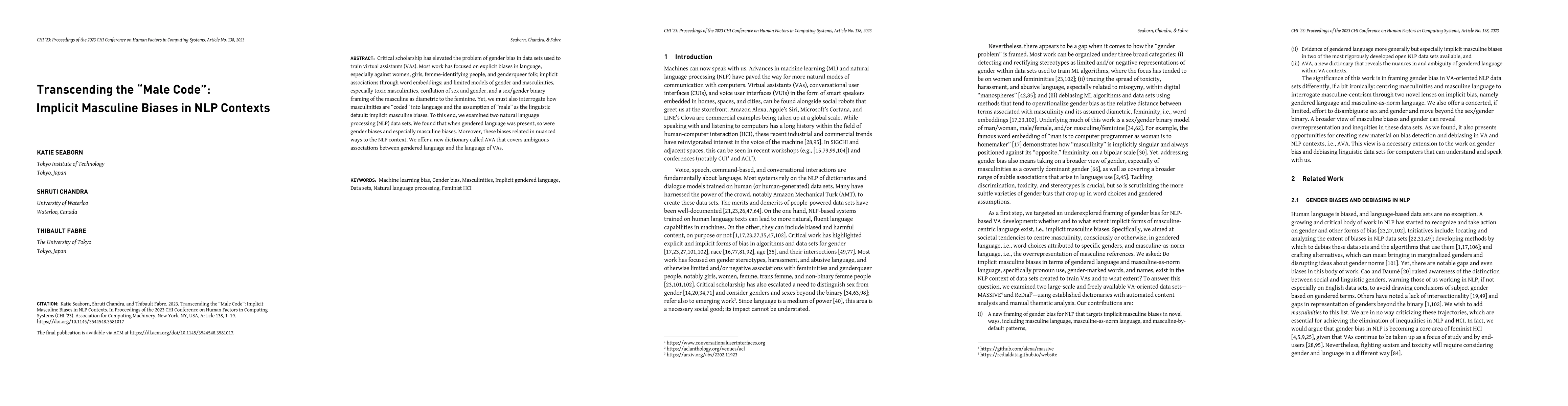 Thumbnail for Transcending the "Male Code": Implicit Masculine Biases in NLP Contexts