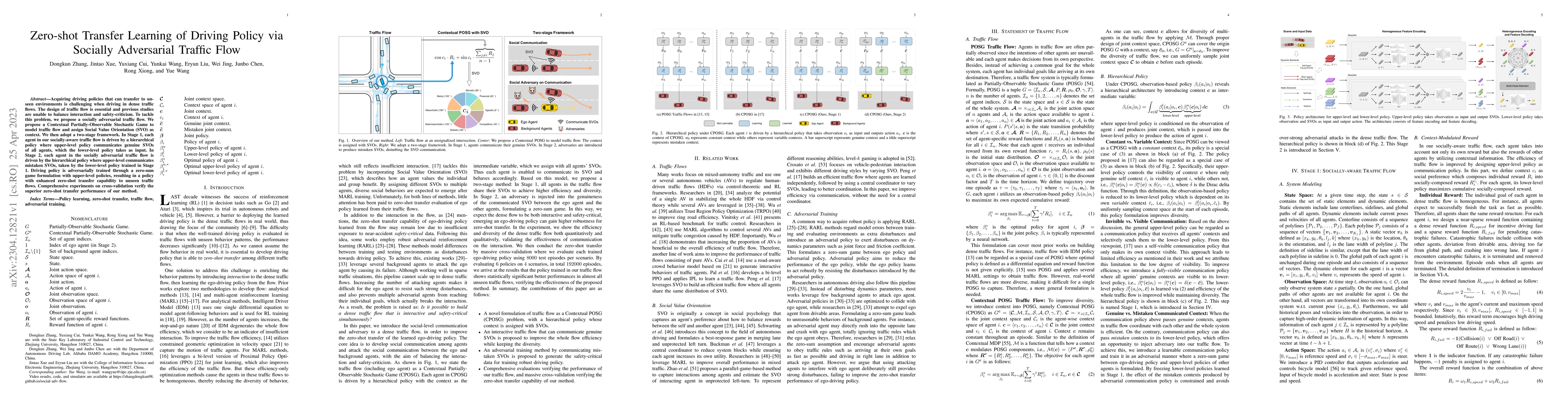 Thumbnail for Zero-shot Transfer Learning of Driving Policy via Socially Adversarial
  Traffic Flow