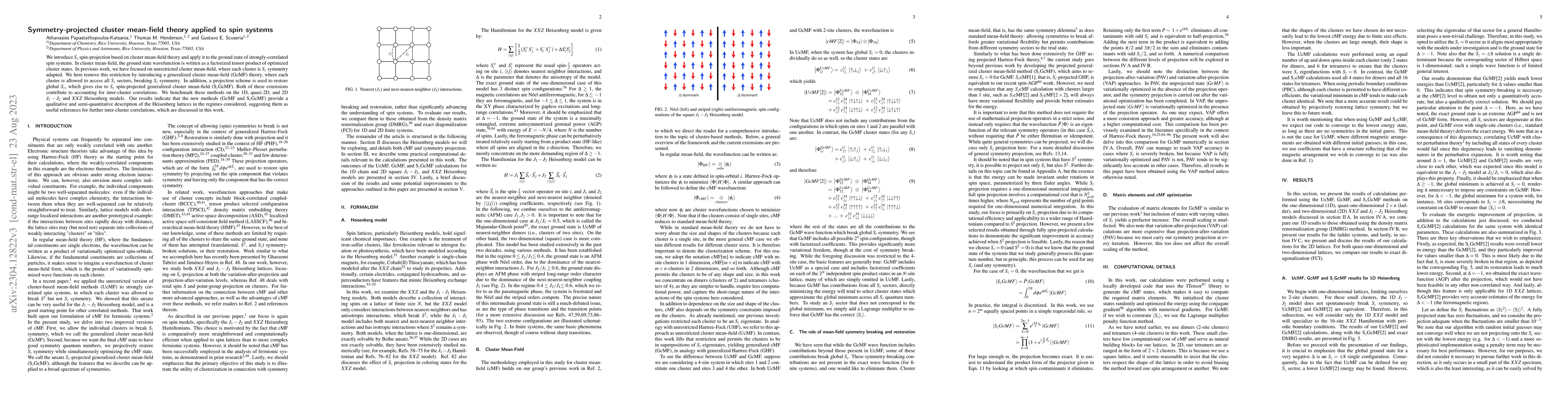 Thumbnail for Symmetry-projected cluster mean-field theory applied to spin systems
