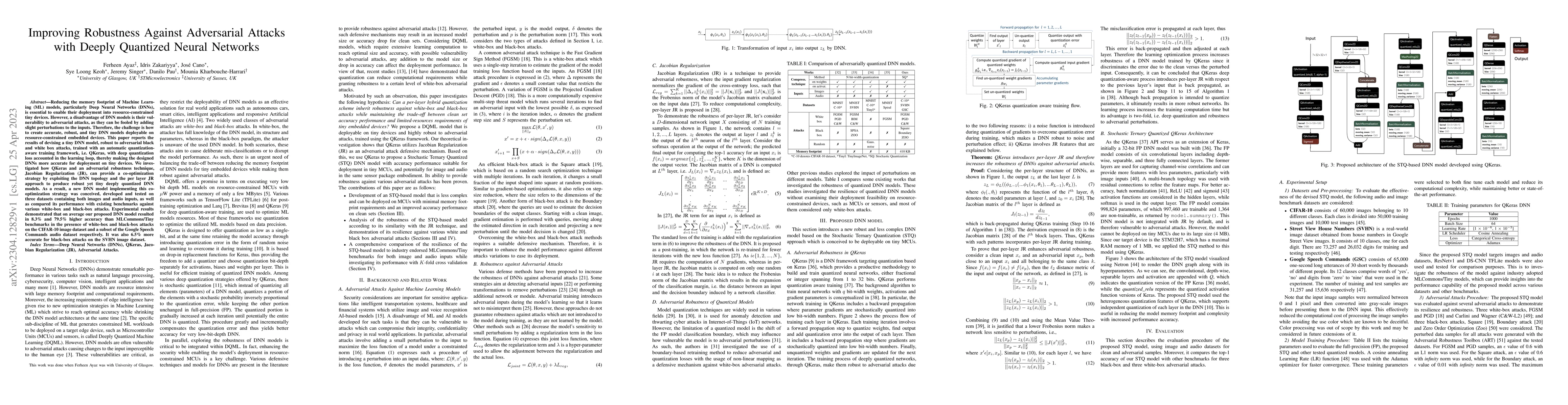 Thumbnail for Improving Robustness Against Adversarial Attacks with Deeply Quantized
  Neural Networks