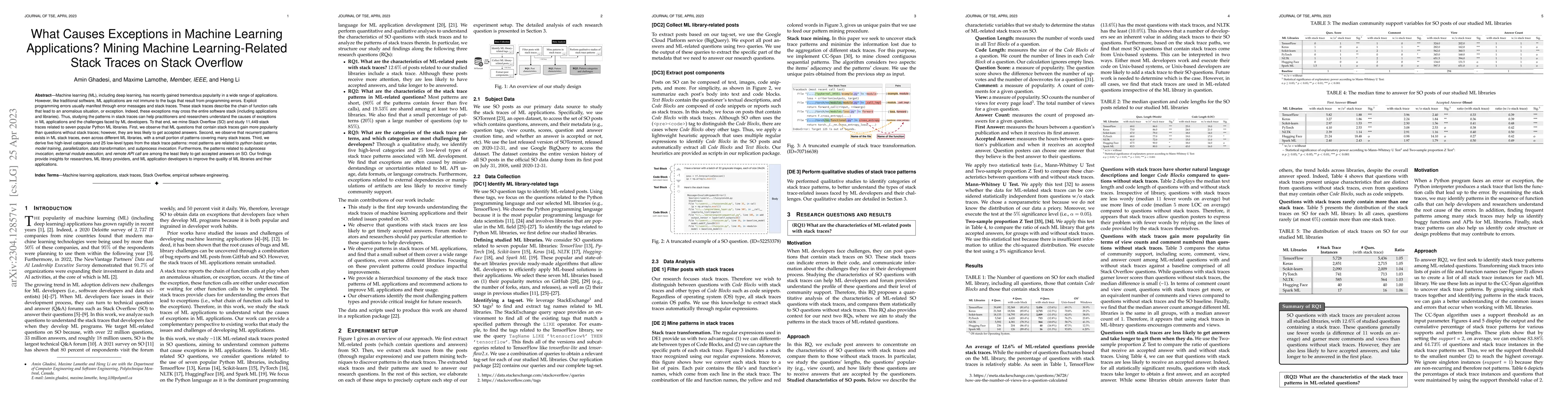 Thumbnail for What Causes Exceptions in Machine Learning Applications? Mining Machine
  Learning-Related Stack Traces on Stack Overflow
