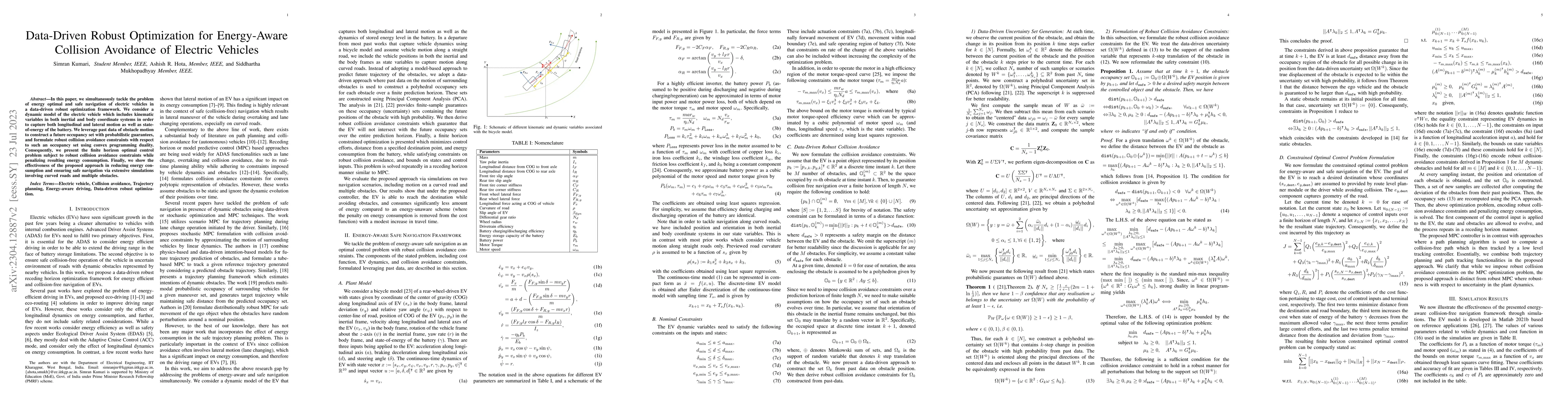 Thumbnail for Data-Driven Robust Optimization for Energy-Aware and Safe Navigation of
  Electric Vehicles