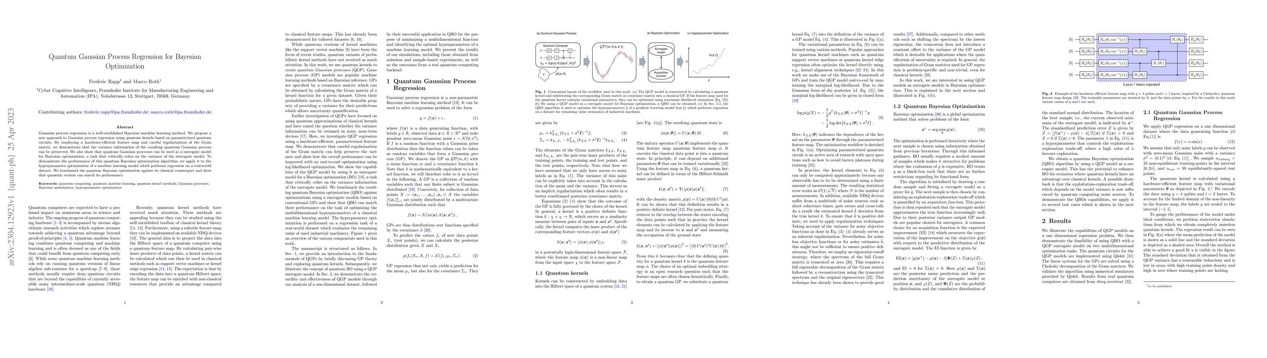 Thumbnail for Quantum Gaussian Process Regression for Bayesian Optimization