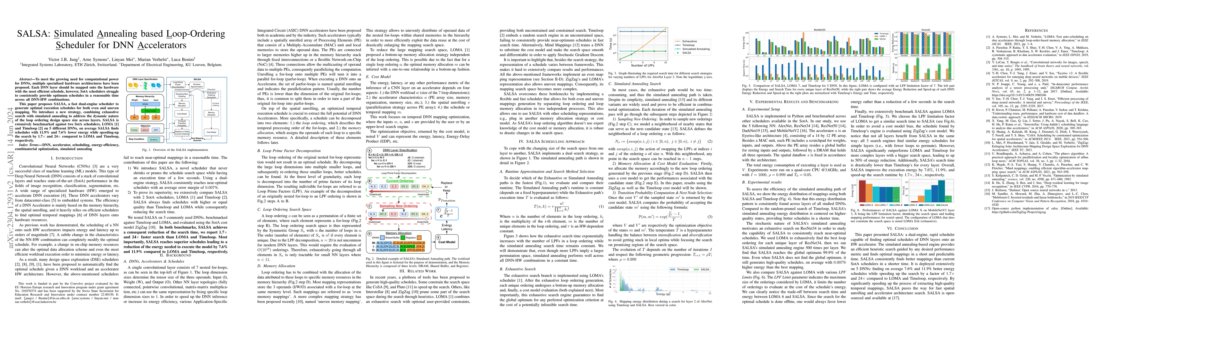 Thumbnail for SALSA: Simulated Annealing based Loop-Ordering Scheduler for DNN
  Accelerators